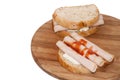 Toast sandwich with turkey breasts Royalty Free Stock Photo
