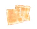 Toast slice bread on white background. Royalty Free Stock Photo