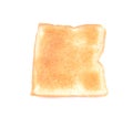 Toast slice bread on white background.