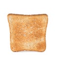 Toast slice on white background