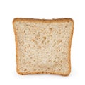 Toast slice on white background