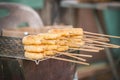 Toast sticky rice on strove Royalty Free Stock Photo