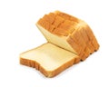 Toast wheat bread sliced isolated on white background Royalty Free Stock Photo