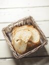 Toasted bread in a basket Royalty Free Stock Photo