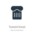 Toasted bread icon vector. Trendy flat toasted bread icon from bistro and restaurant collection isolated on white background. Royalty Free Stock Photo