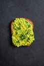 Toasted bread with mashed avocado Royalty Free Stock Photo