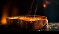 Toasted bread with melted butter, ready to eat generated by AI Royalty Free Stock Photo