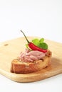 Toasted bread with pate Royalty Free Stock Photo