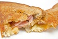 Toasted cheese and ham sandwich Royalty Free Stock Photo