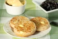 Toasted crumpets