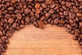 The toasted fragrant grain . Coffee beans texture. Royalty Free Stock Photo