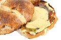 Toasted Hot Cross Bun Royalty Free Stock Photo