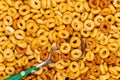 Toasted Oats Cereal Background Texture Royalty Free Stock Photo