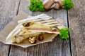 Toasted panini with ham and mushrooms Royalty Free Stock Photo