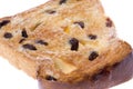 Toasted Raisin Bread Slice Isolated Royalty Free Stock Photo