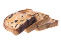 Toasted Raisin Bread Slices Isolated Royalty Free Stock Photo