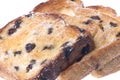 Toasted Raisin Bread Slices Isolated Royalty Free Stock Photo