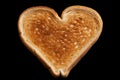 Toasted Slice toasted heart bread. Generate Ai