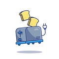 toaster bread food technology design vector