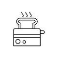 Toaster bread icon. Simple line, outline vector cooking icons for ui and ux, website or mobile application Royalty Free Stock Photo