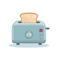 Toaster with bread slice, kitchen appliance, cooking equipment for breakfast preparation Royalty Free Stock Photo