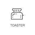 Toaster flat icon or logo for web design.