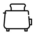 Toaster fry bread line icon vector illustration Royalty Free Stock Photo