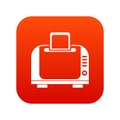 Toaster icon digital red