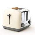 Toaster isolated on white background. Royalty Free Stock Photo