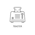 Toaster. Kitchen appliances icon Royalty Free Stock Photo