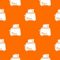 Toaster pattern vector orange