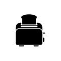 Toaster silhouette vector