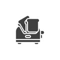 Toaster and toasts vector icon