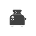 Toaster with toasts vector icon