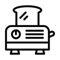 Toaster Vector Thick Line Icon For Personal And Commercial Use