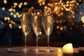 Toasting with elegant champagne flutes during a