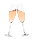 Toasting with glasses of rose champagne Royalty Free Stock Photo