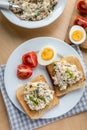 Toasts with smoked whitefish Royalty Free Stock Photo