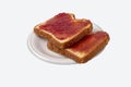 Toasts With Strawberry Preserves Or Jelly