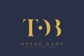 TOB abstract letter logo design Royalty Free Stock Photo
