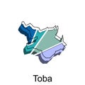 Toba City High detailed illustration map, Japan map, World map country vector illustration template