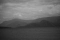 Toba Lake and Mountain View from Pangururan in Samosir Island, Indonesia