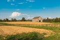 Tobacco Barn in a Field Royalty Free Stock Photo