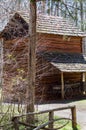 Tobacco Barn on the Grounds of Booker T. Washington National Monument Royalty Free Stock Photo