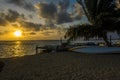 Tobacco Caye - Small tropical island at Barrier Reef with paradise beach, Caribbean Sea, Belize, Central America Royalty Free Stock Photo