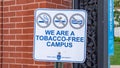 Tobacco free campus sign - ST. LOUIS, USA - JUNE 19, 2019