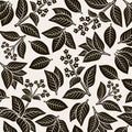 Tobacco leaf background, pattern set. Collection icon tobacco. Vector Royalty Free Stock Photo