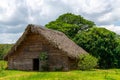Tobacco shed or barn for drying tobacco leaves in Cuba Royalty Free Stock Photo