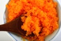Tobiko flying fish roe on background Royalty Free Stock Photo