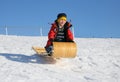 Toboggan jump Royalty Free Stock Photo